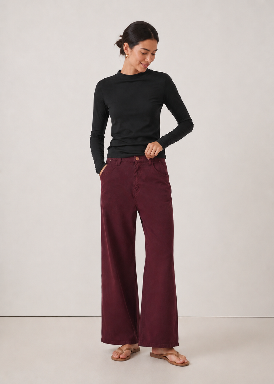 Wide Leg Colored Jeans