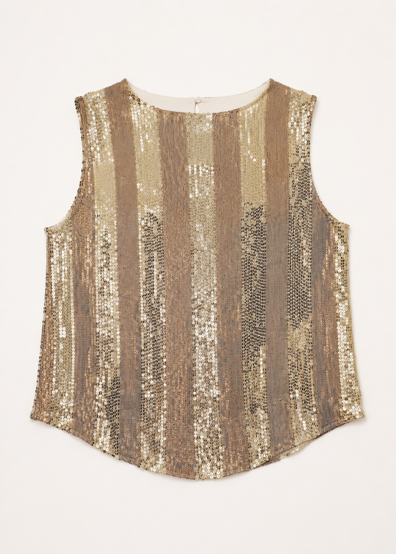 Two Tone Sequin Top