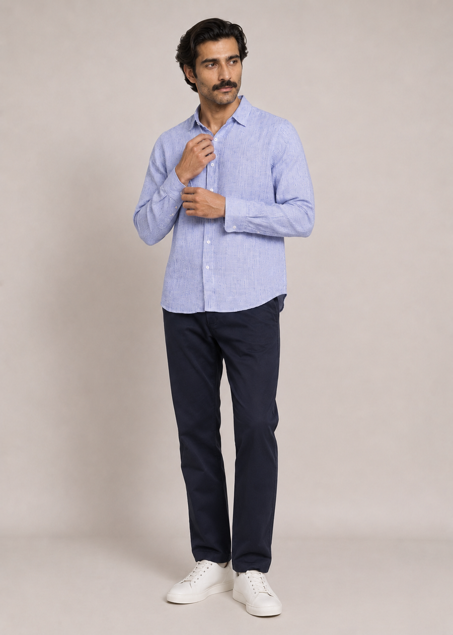 Pinstripe Linen Shirt