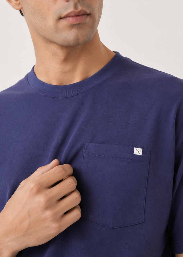 CREW NECK POCKET TEE