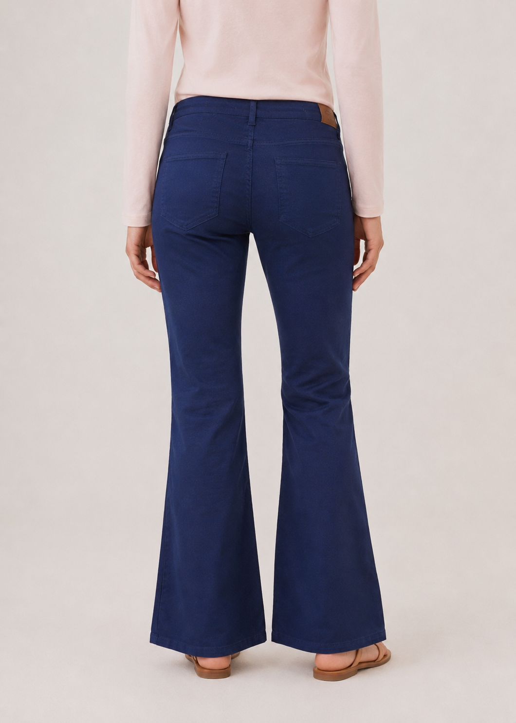 Flared leg cotton pants - WDJ04SS26