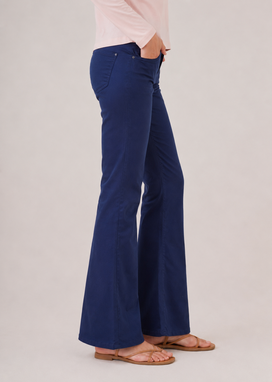 Flared leg cotton pants - WDJ04SS26