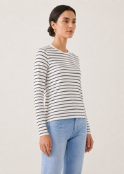 striped crew neck tshirt