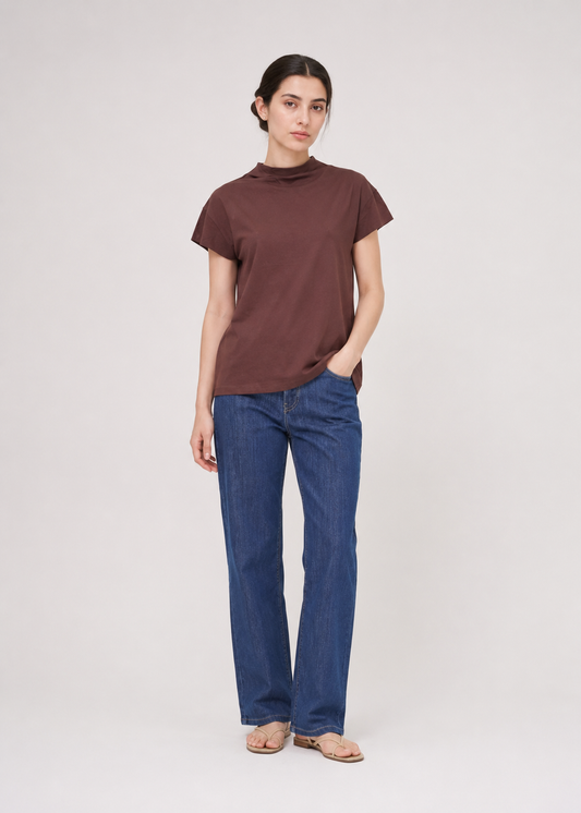 mock neck tshirt