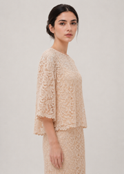 Women's Elegant Lace Co-Ord Dress Set