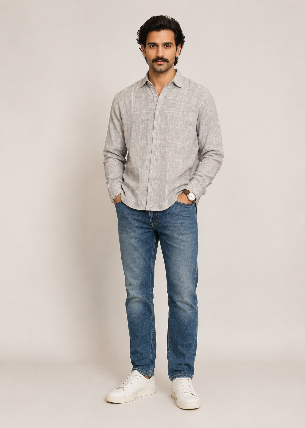 100% Linen Yarn-Dyed Shirt