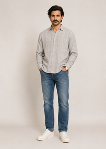 100% Linen Yarn-Dyed Shirt