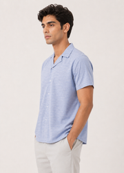 Notch Collar Cotton Shirt