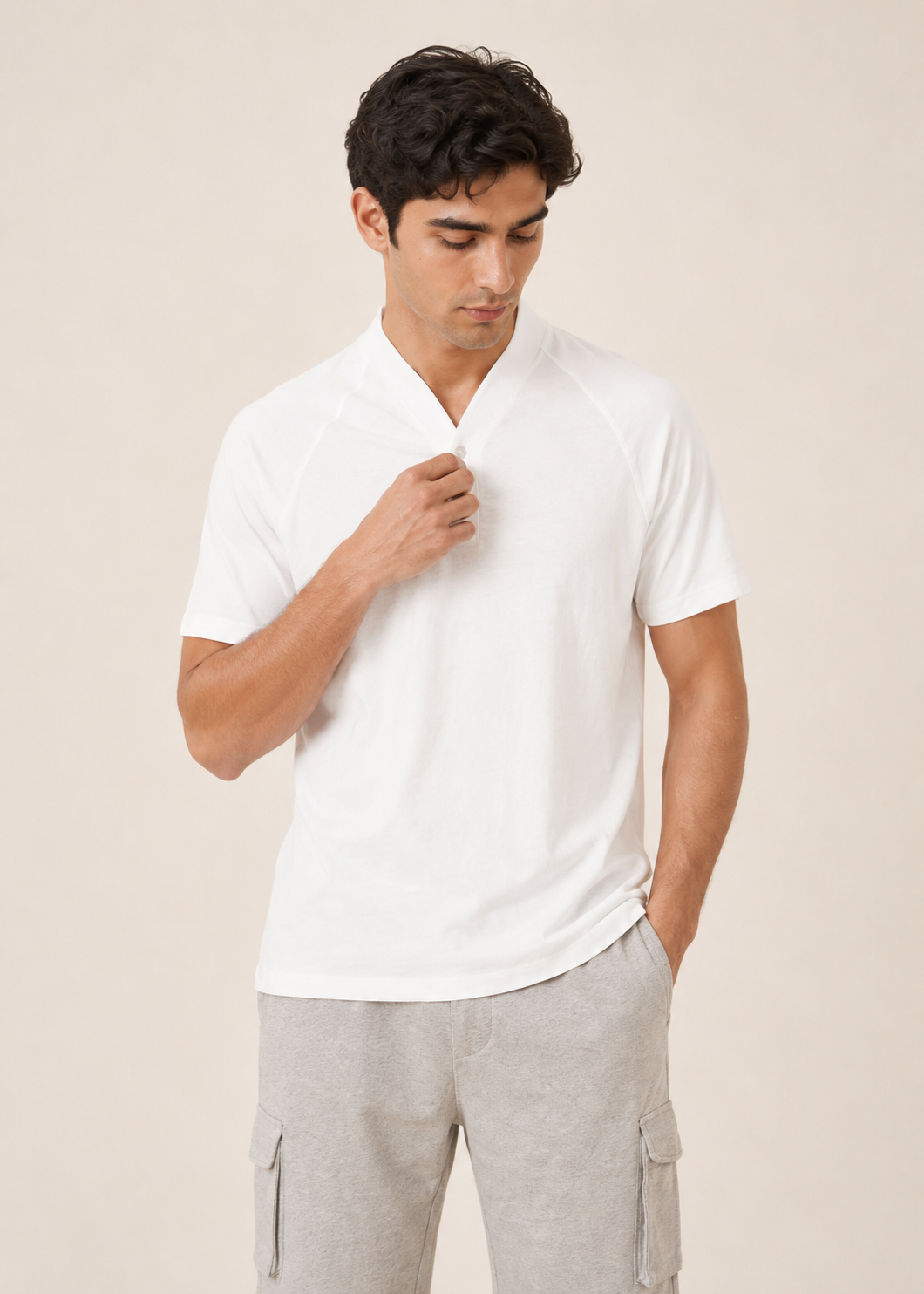 Knit Henley T-Shirt
