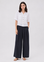 wide leg linen trousers