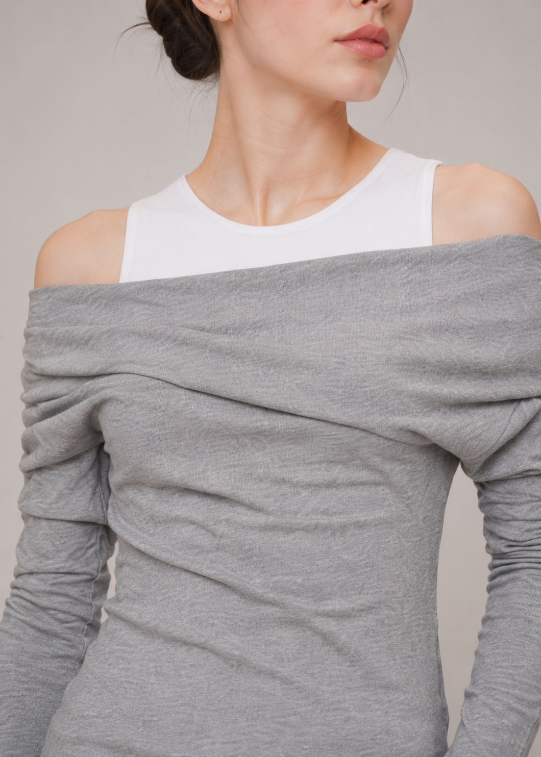 double shirt off shoulder top