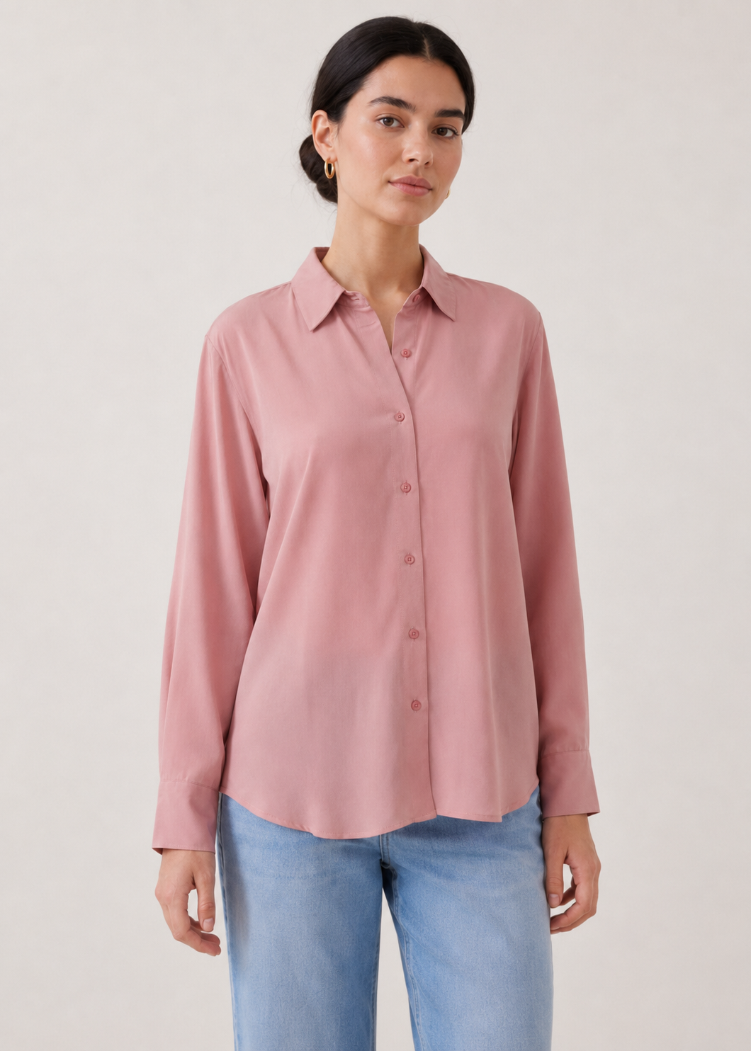 Button Down Sleek Shirt - WWS043SS26B