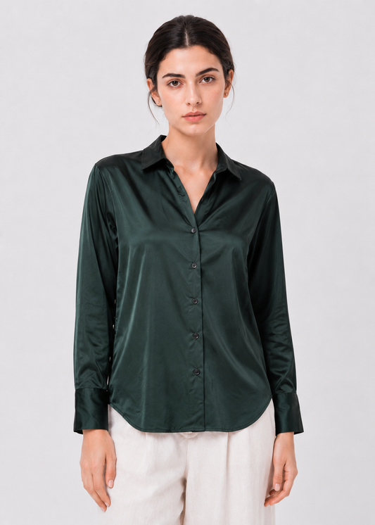 NOTCH COLLAR JACQUARD SHIRT