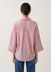 boxy cut striper shirt - WWS03SS26A