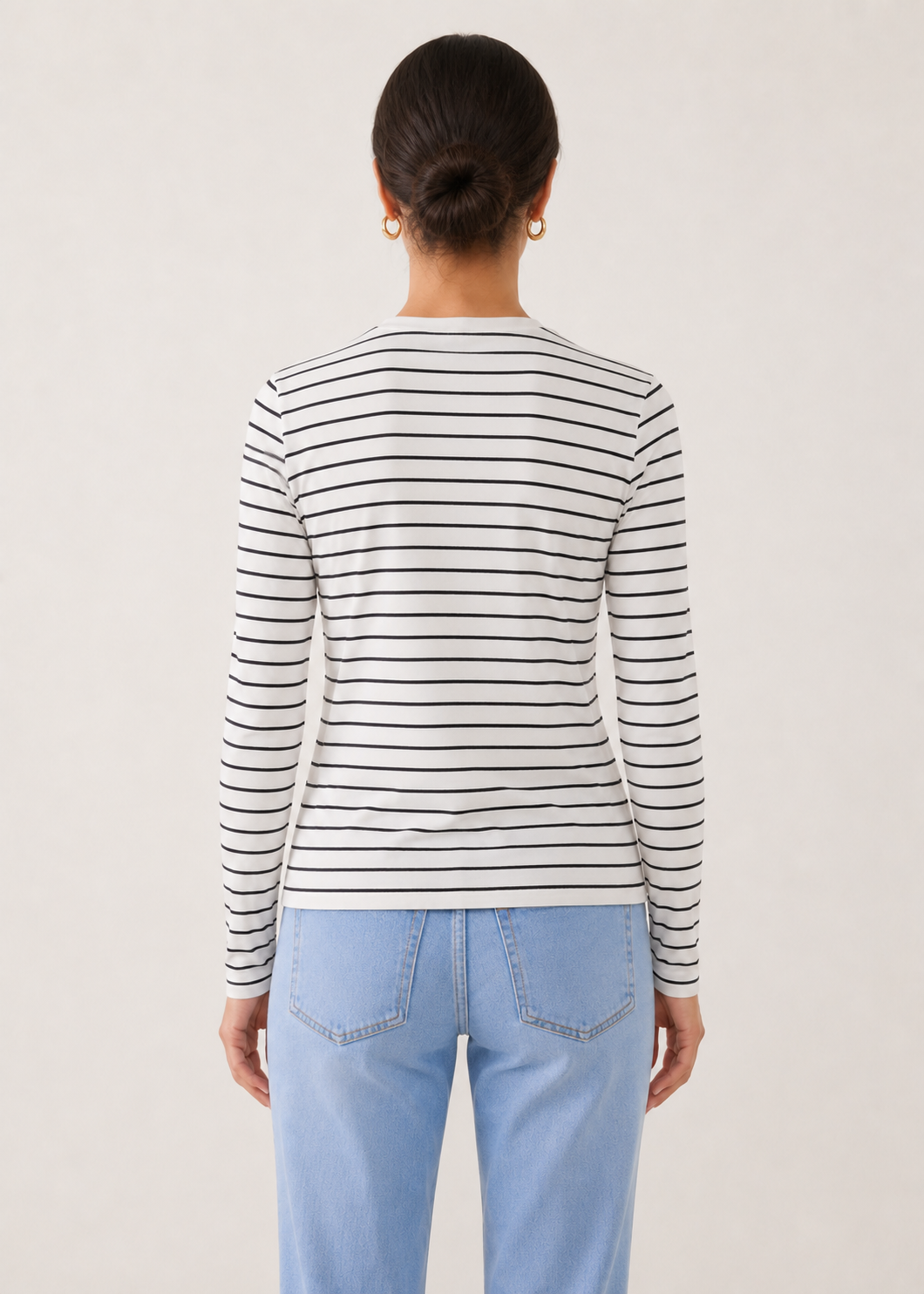 striped crew neck tshirt