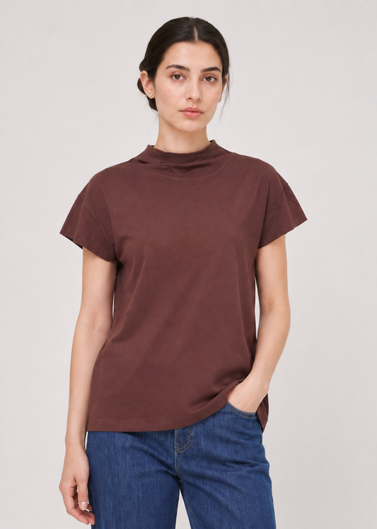 MOCK NECK TEE