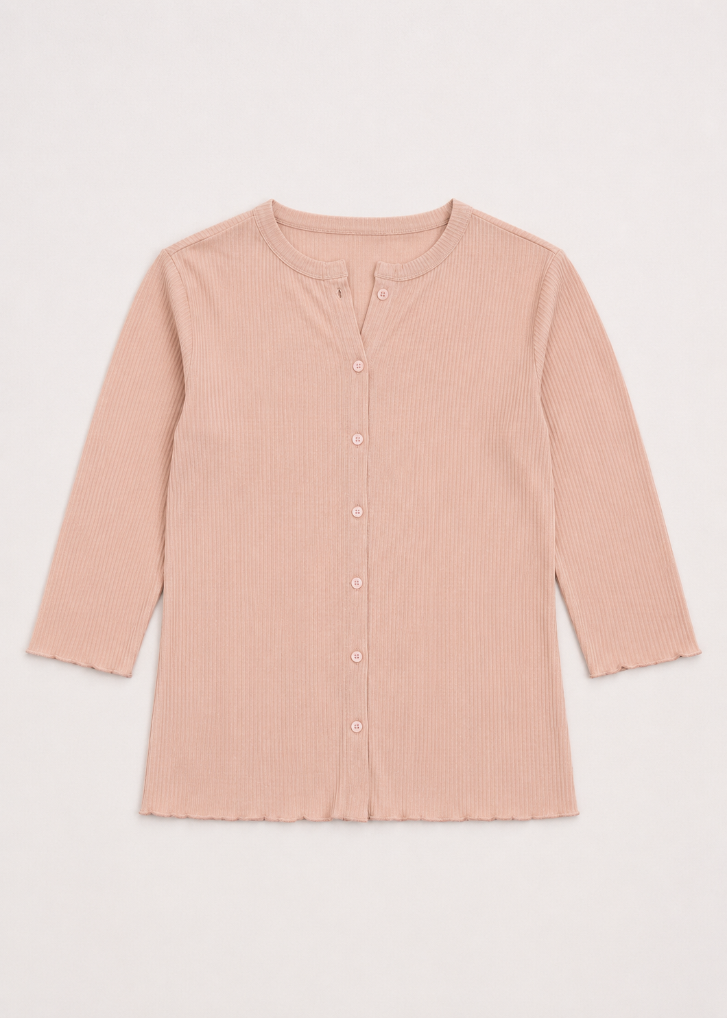 front open knit shirt