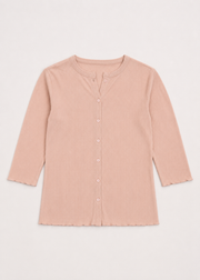 front open knit shirt
