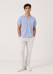 Notch Collar Cotton Shirt