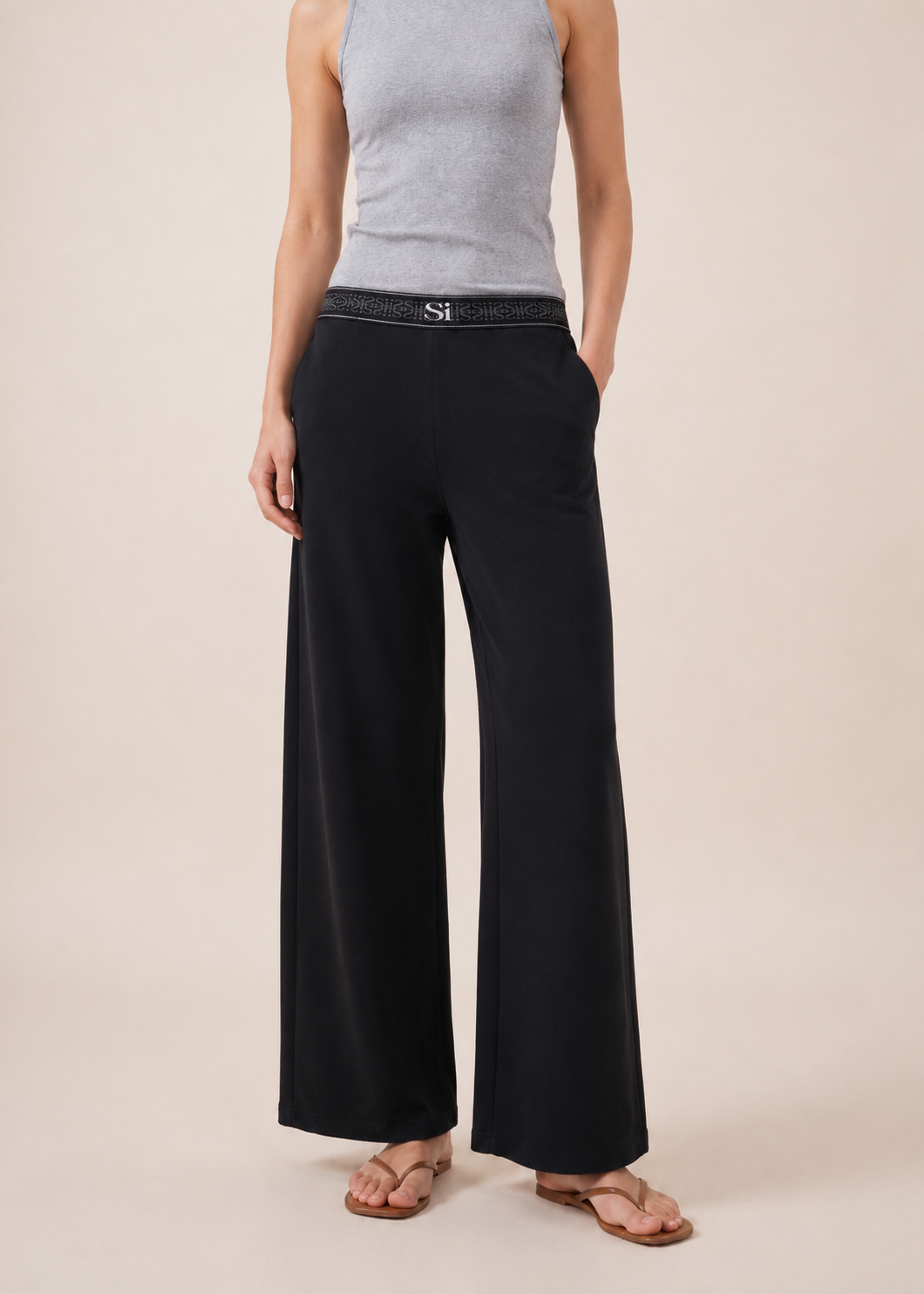 easy pullup knit trousers - WKB07SS26A