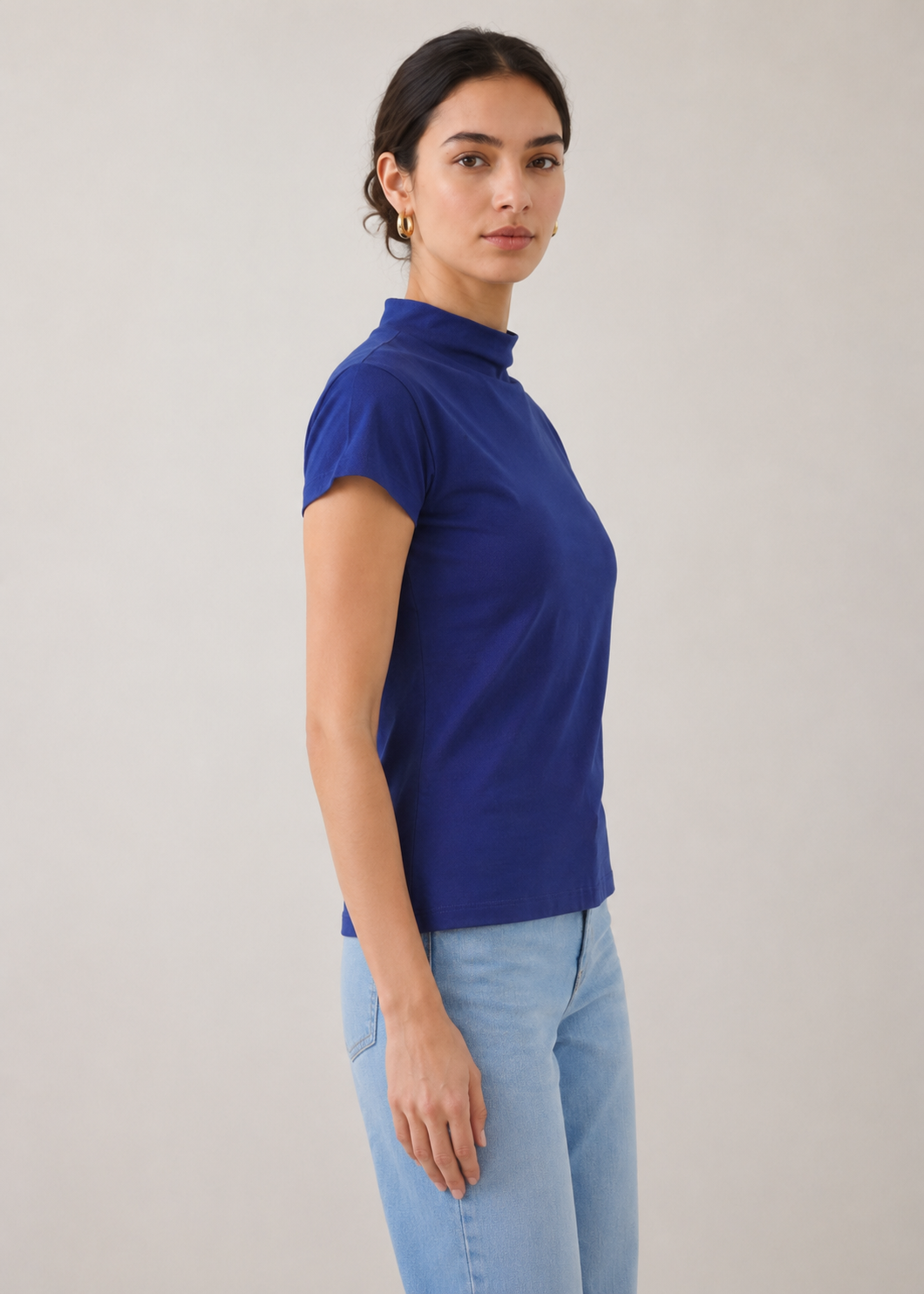 mock neck tshirt - WKT05SS26A
