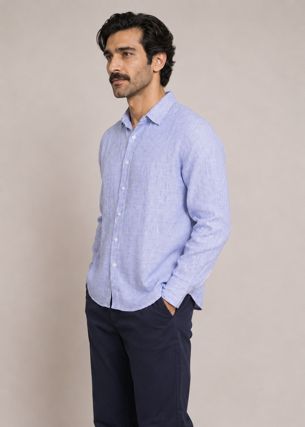 pin stripe linen shirt
