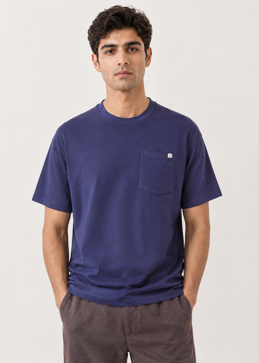 CREW NECK POCKET TEE