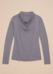 drapped neck knit top