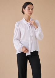 Tie Neck button down shirt