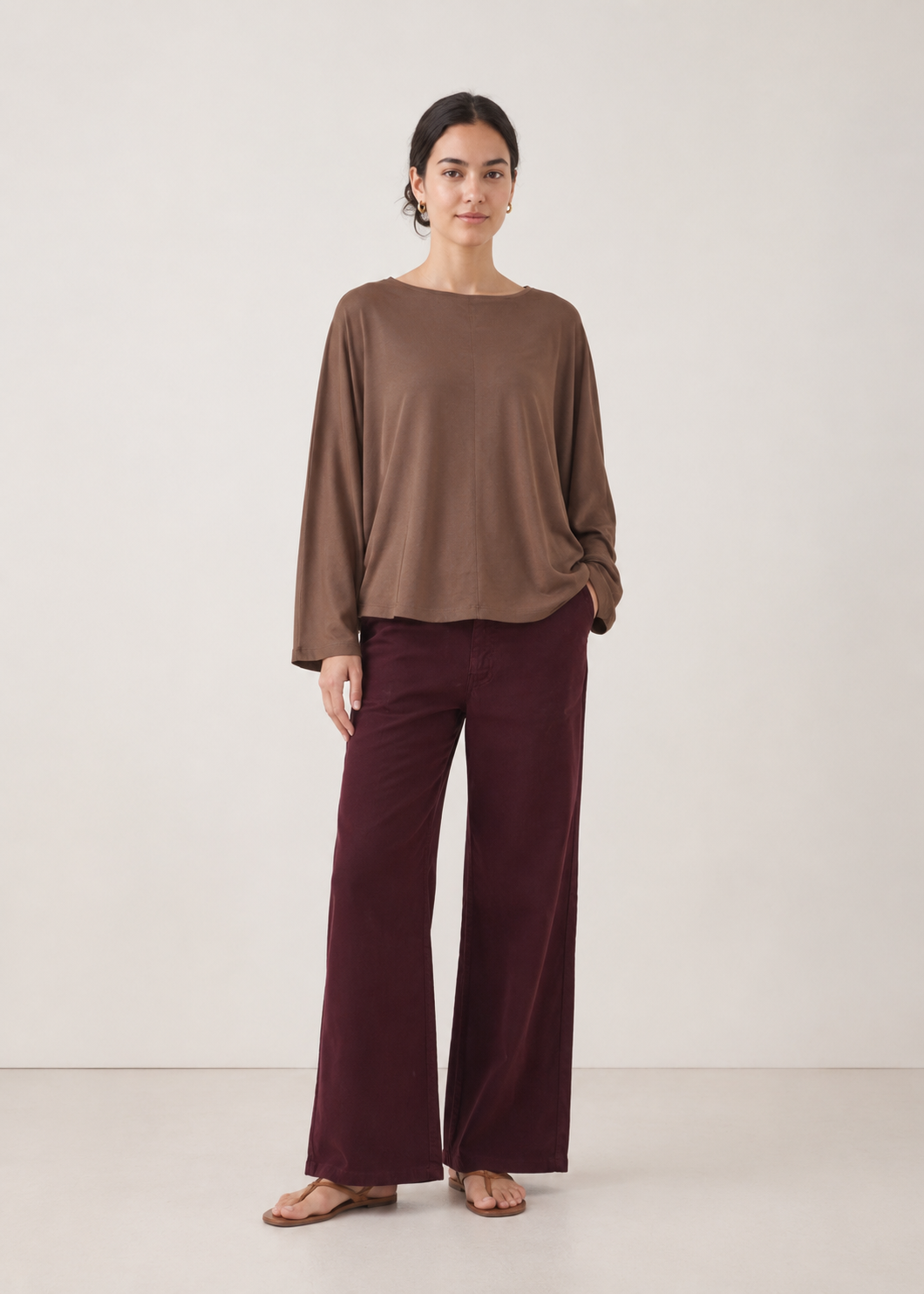 Bat style knit top