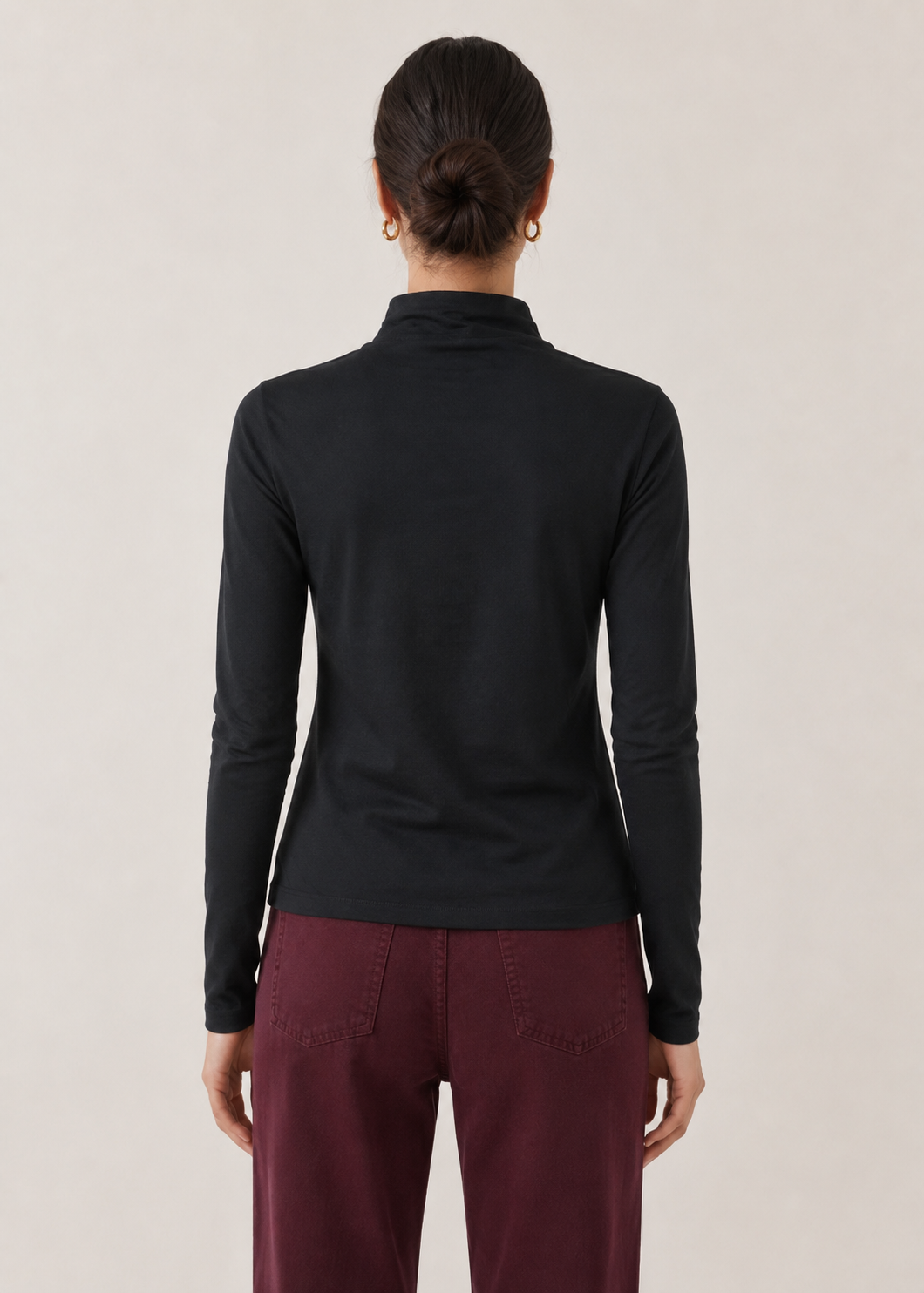 mock neck tshirt