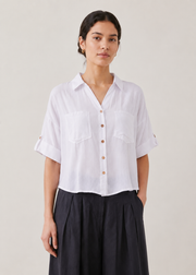 Short sleeve woven shirt