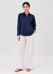NOTCH COLLAR JACQUARD SHIRT