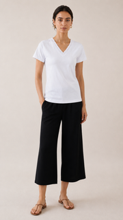 LACE V-NECK TEE