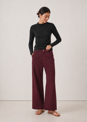 wide leg colored jeans