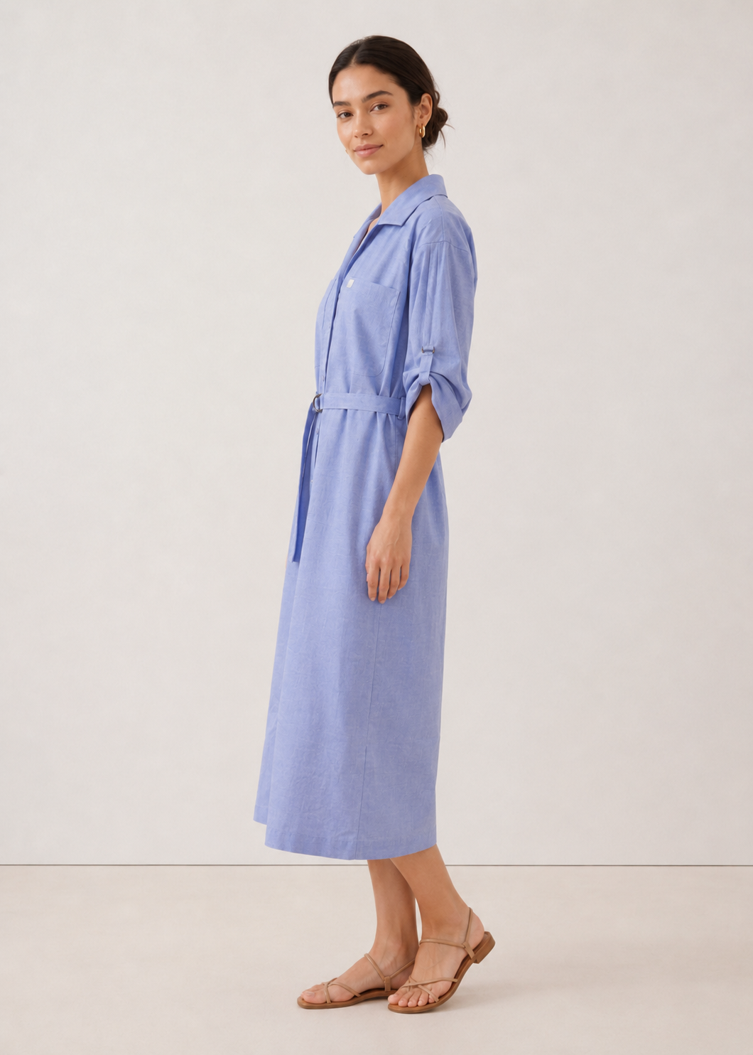 Front Open Woven Dress