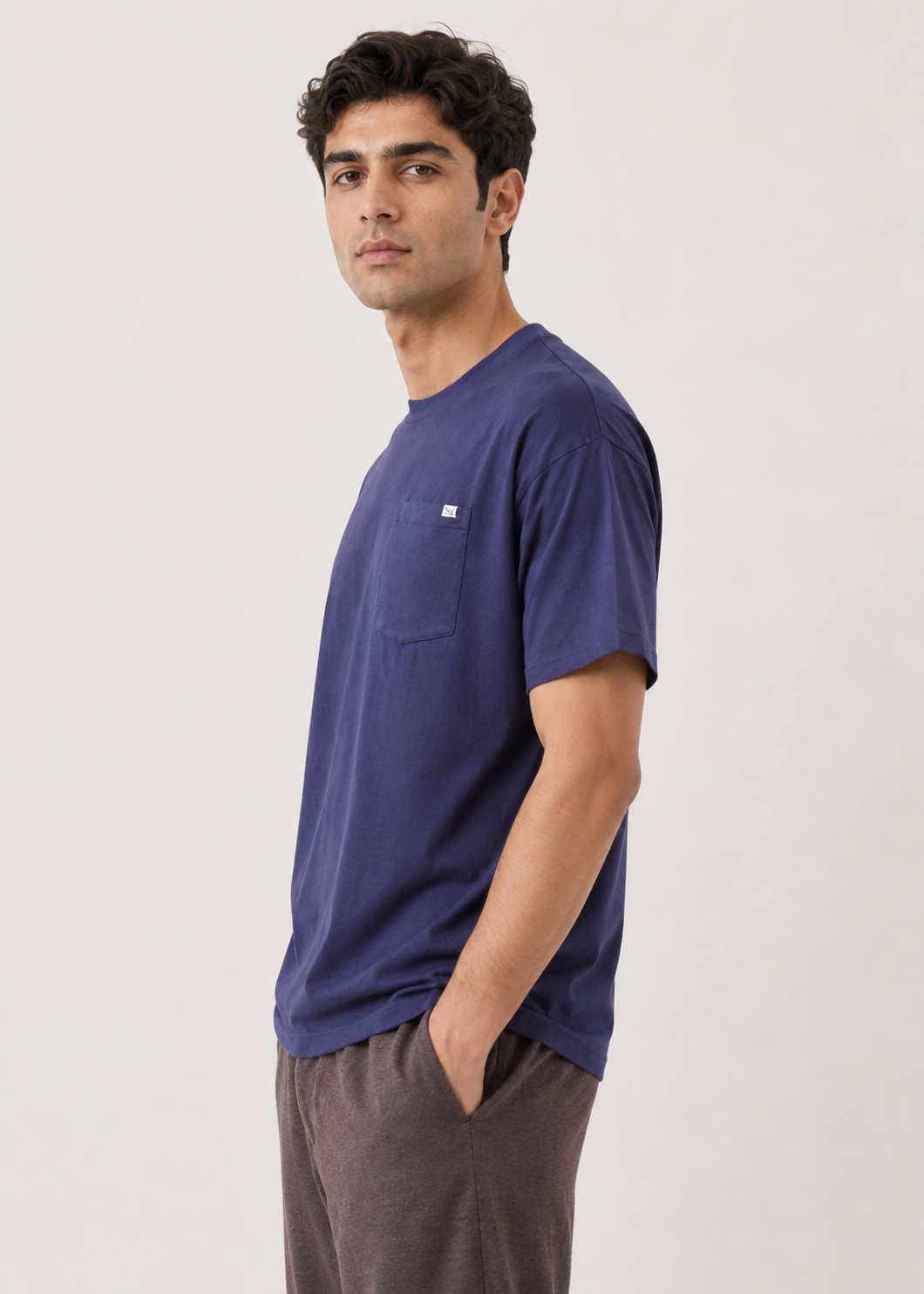 Crew Neck Pocket T-Shirt