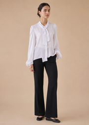 Tie Neck button down shirt