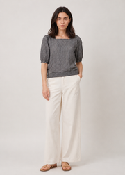 cropped checkered top