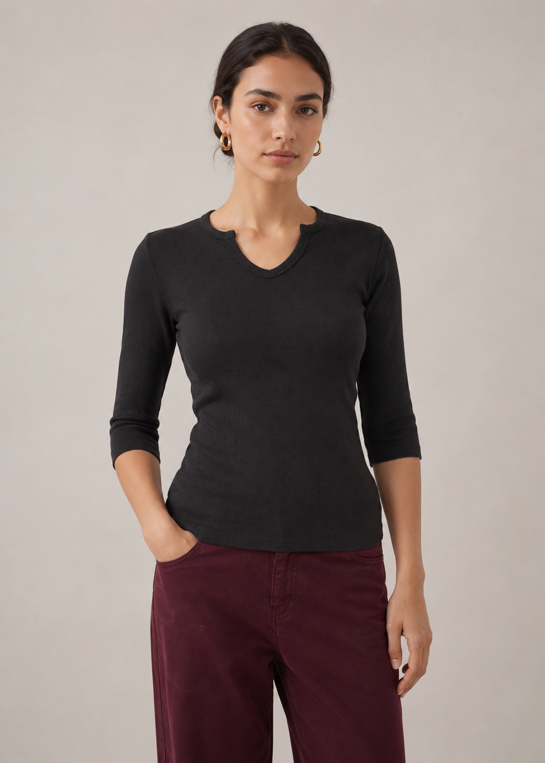 V-Cut Neck Tshirt