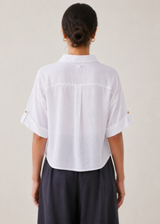 Short sleeve woven shirt