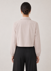 cropped full zip jacket - WJ011SS26