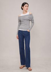 double shirt off shoulder top