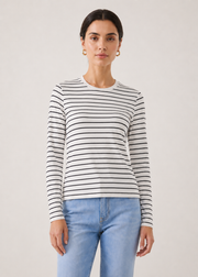 striped crew neck tshirt