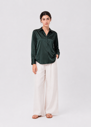 NOTCH COLLAR JACQUARD SHIRT