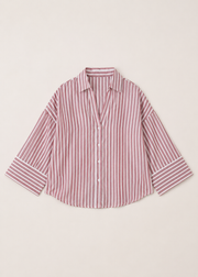boxy cut striper shirt - WWS03SS26A