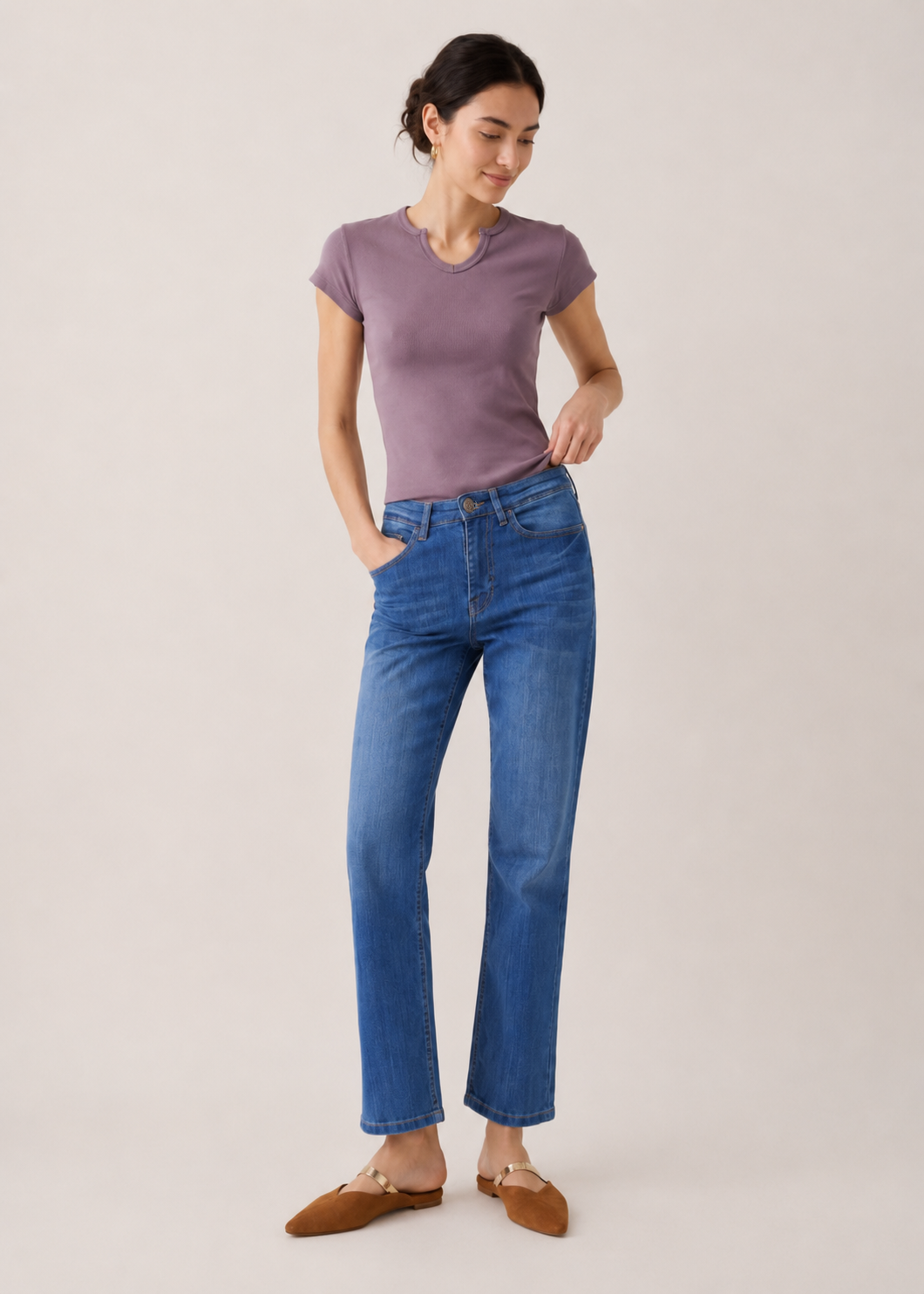 straight leg jeans