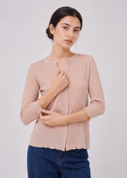 front open knit shirt