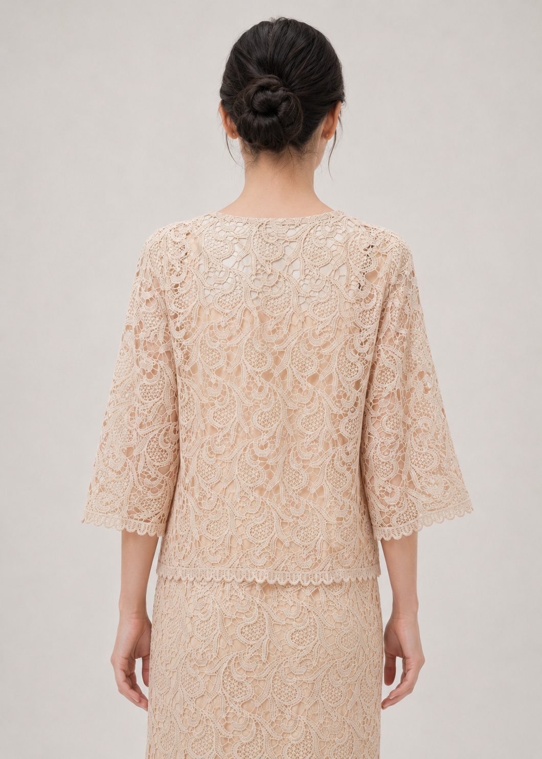 Women's Elegant Lace Co-Ord Dress Set