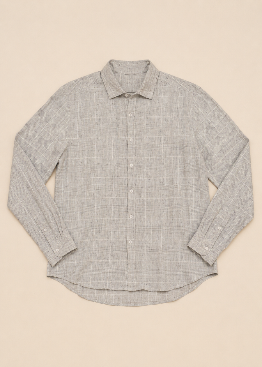 100% Linen Yarn-Dyed Shirt
